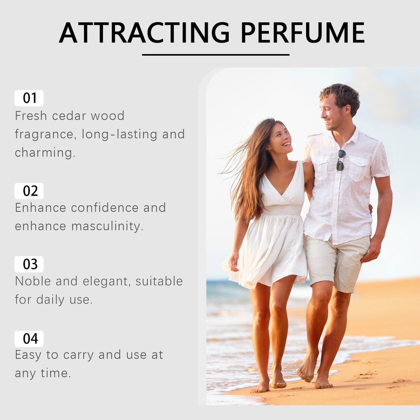 Roxelis Cedar Men's Perfume - Natural Fresh Scent, Long-Lasting, Portable for Dates & Daily Use