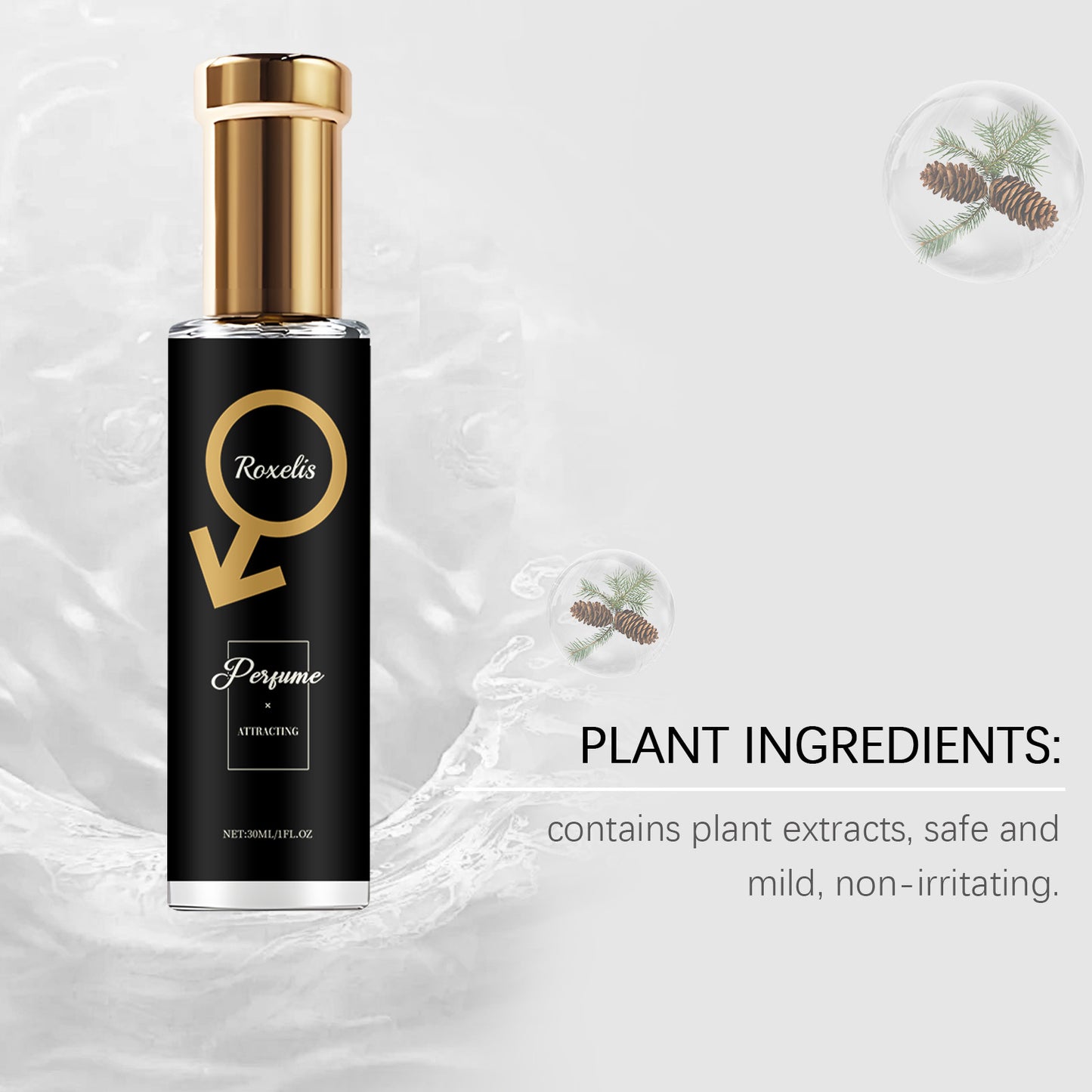 Roxelis Cedar Men's Perfume - Natural Fresh Scent, Long-Lasting, Portable for Dates & Daily Use