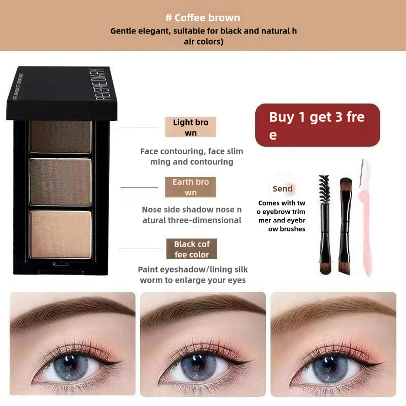 Three Colors Eyebrow Powder Palette Waterproof-CNMZ011