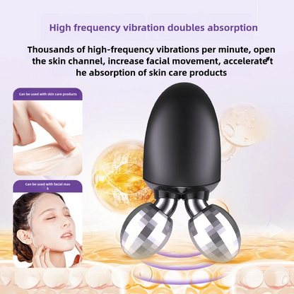 Handheld V-Face Beauty Massager – Dual-Head EMS 3D Roller-CNDZ003