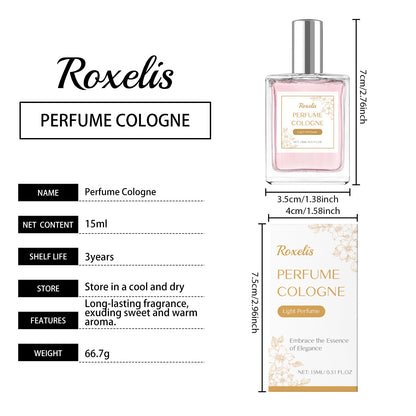 Roxelis Valentine's Atmosphere Cologne - Natural Romantic, Fresh & Elegant Scent, Long-Lasting Charm, Portable for Couple Daily Dates