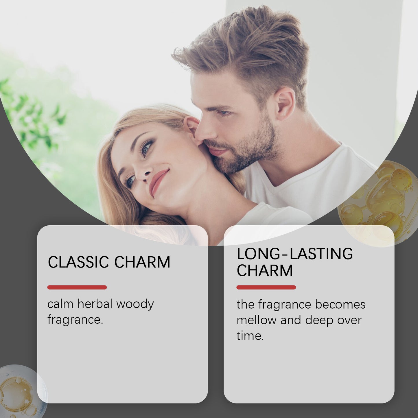 Roxelis Sandalwood Cologne Romantic Perfume - Release Charm, Perfect for Couples, Niche Atmosphere, Fresh & Long-Lasting, Portable Size