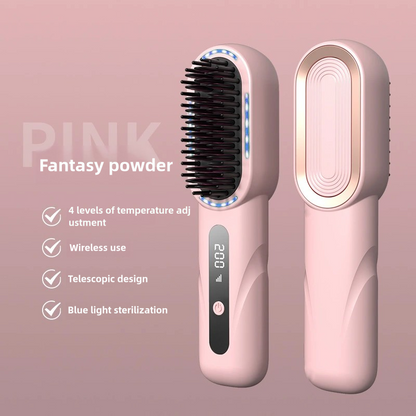 Portable Hair Straightening Brush–Safe Styling & Care-CNDZ008