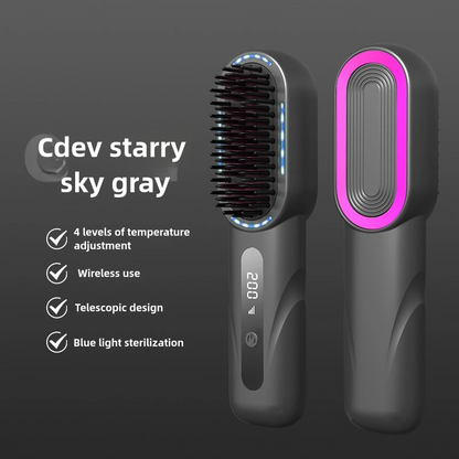 Portable Hair Straightening Brush–Safe Styling & Care-CNDZ008