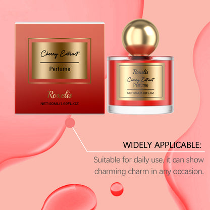 Roxelis Cherry Scent Women's Charismatic Perfume - Elegant Floral Notes, Fresh & Long-Lasting Fragrance, Ideal for Daily Commute & Dates