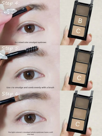 Three Colors Eyebrow Powder Palette Waterproof-CNMZ011