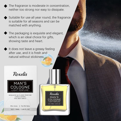 Roxelis Citrus Woody Perfume - Portable Light Elegant Fragrance, Fresh Notes, Natural Charm & Long-Lasting Scent for Atmosphere
