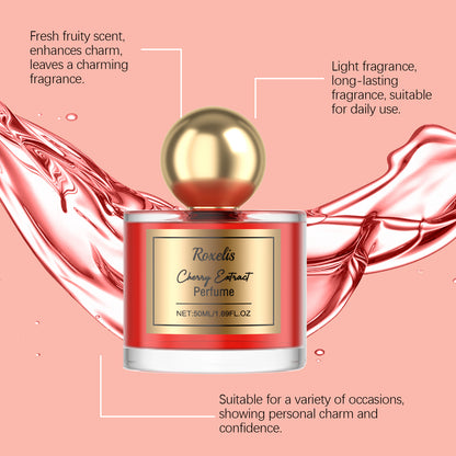 Roxelis Cherry Scent Women's Charismatic Perfume - Elegant Floral Notes, Fresh & Long-Lasting Fragrance, Ideal for Daily Commute & Dates