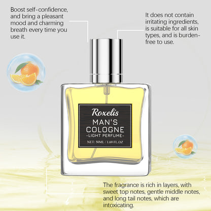 Roxelis Citrus Woody Perfume - Portable Light Elegant Fragrance, Fresh Notes, Natural Charm & Long-Lasting Scent for Atmosphere