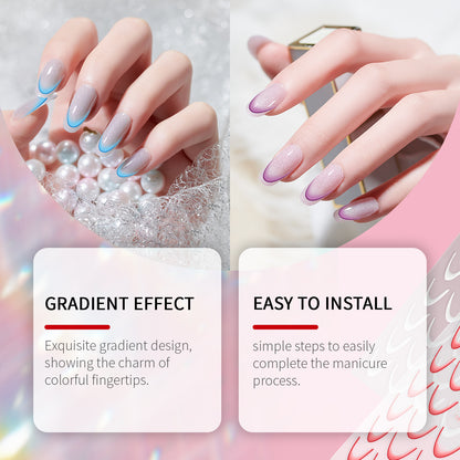 Eelhope French Gradient Nail Stickers-CNMZ019