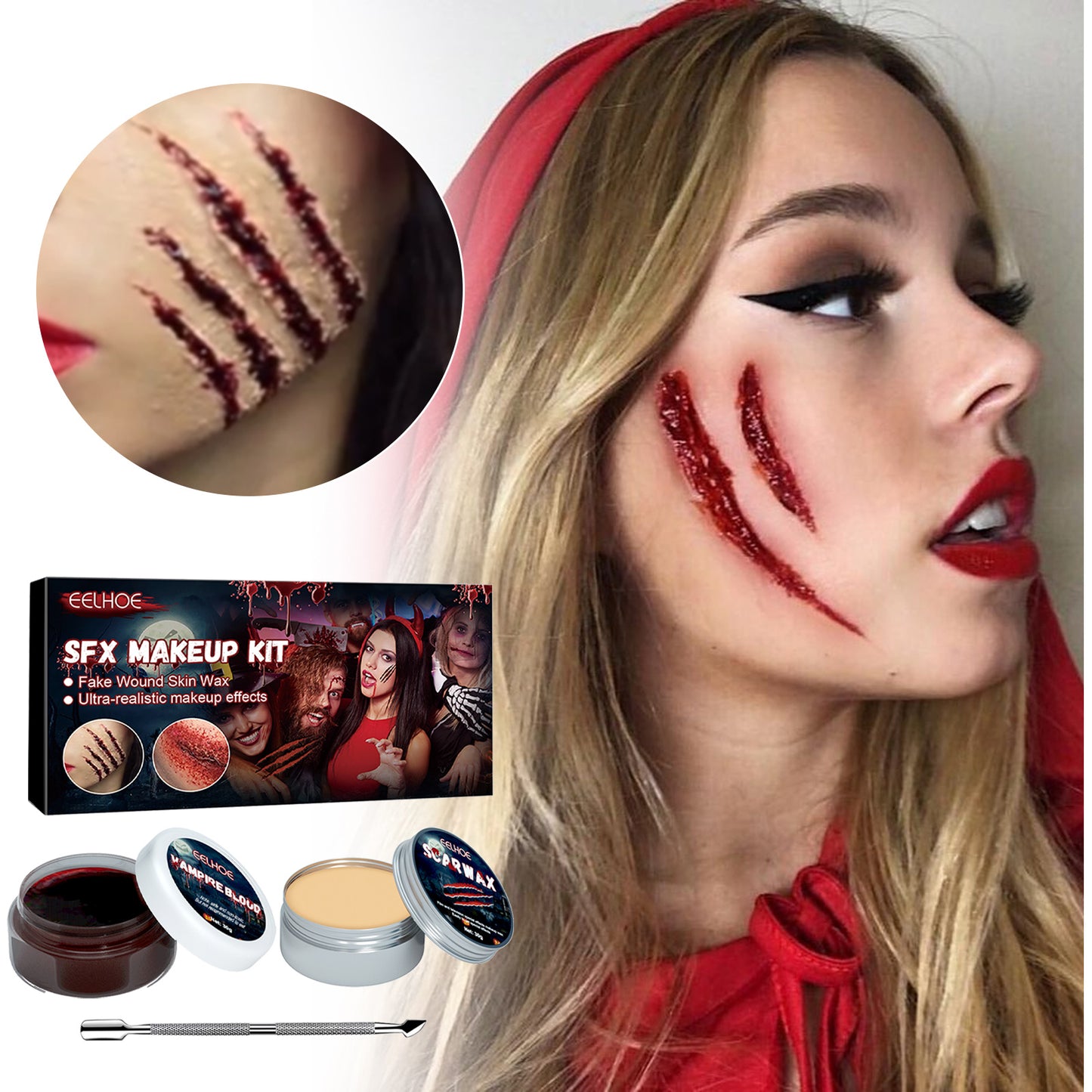 EELHOE Halloween Skin Wax Plasma Makeup Set-CNBH007